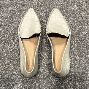 A New Day Cream Croc-Embossed Loafers